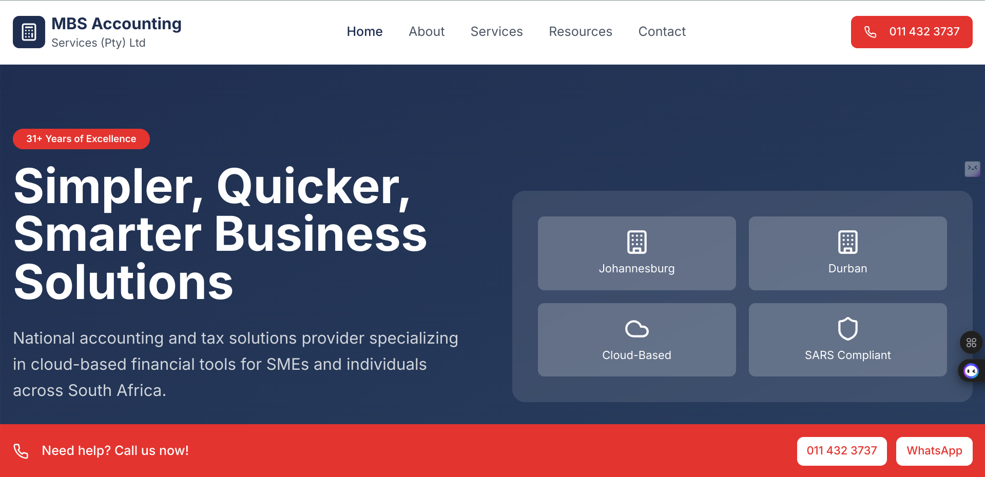 MBS Accounting Services - Website designed by Elon Hub
